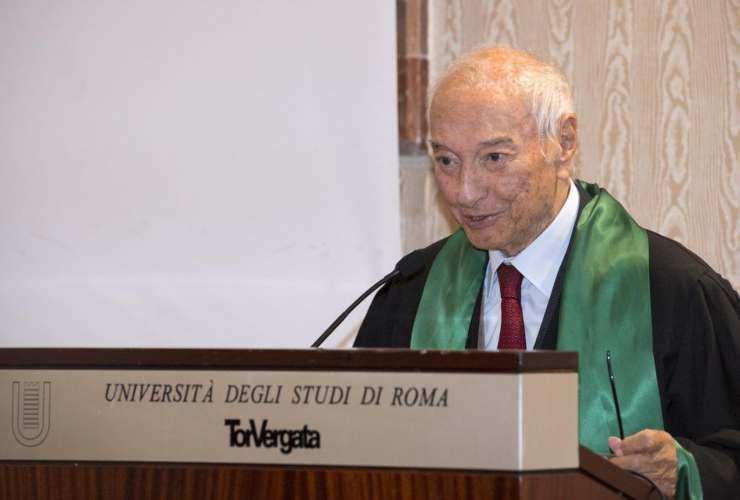 Piero Angela all'università di Tor Vergata