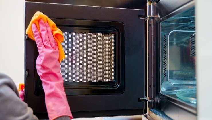 Clean microwave oven