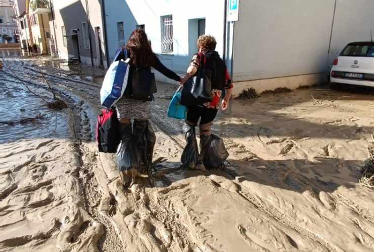 Senigallia, il fango dopo la piena
