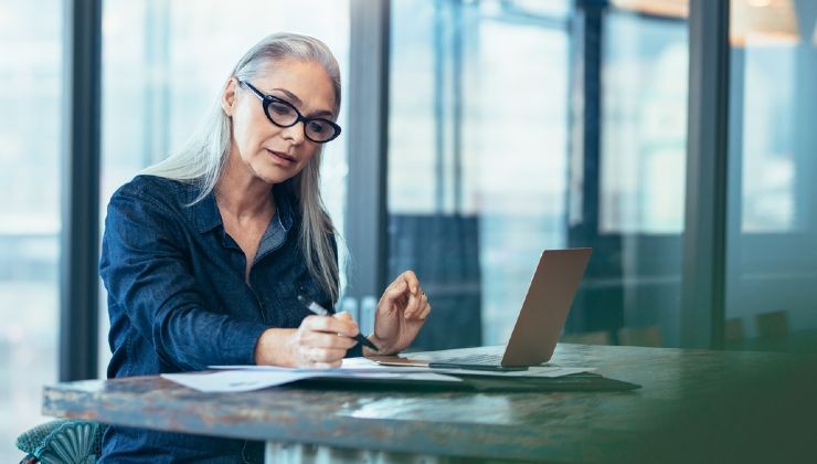 Donna richiesta pensione