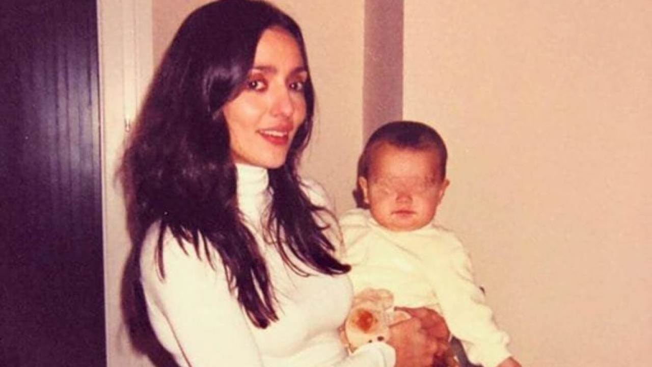 Ambra Angiolini e la figlia da piccola