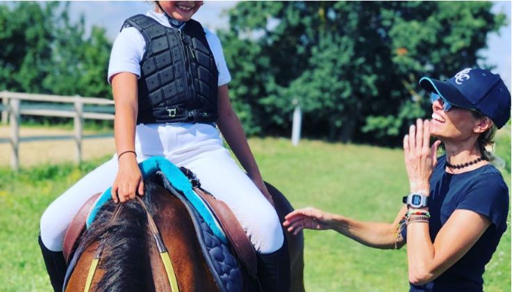 Carlotta Mantovan con la figlia Stella