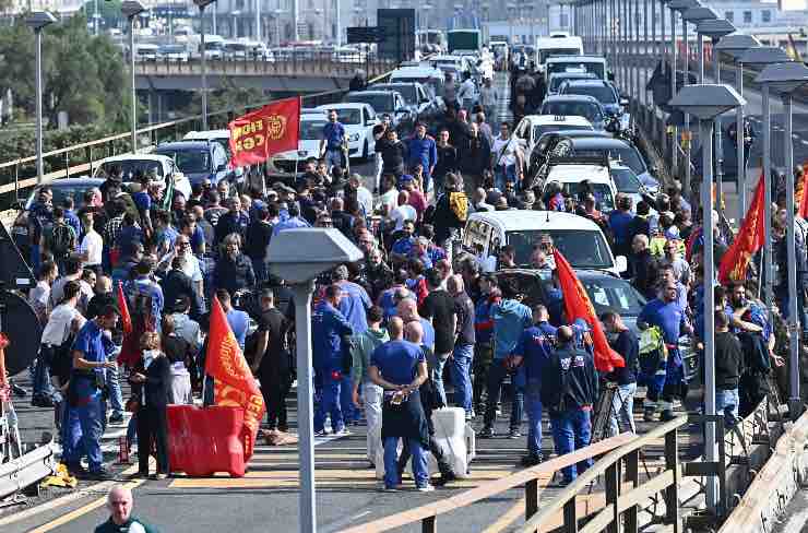 Corteo lavoratori Ansaldo Energia