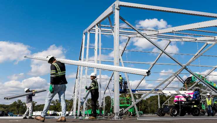 Edifici in costruzione per l'accoglienza 