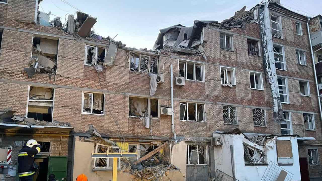 Edificio bombardato Mykolaiv