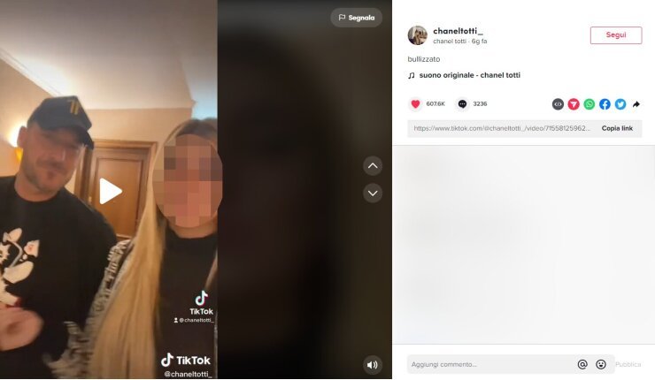 Chanel Totti su TikTok