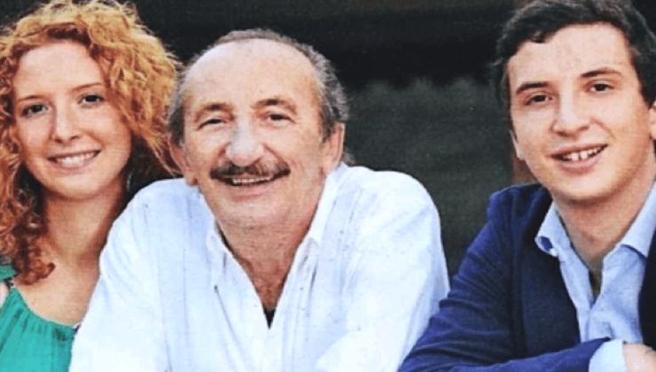 Franco Gatti con i figli - da Gente