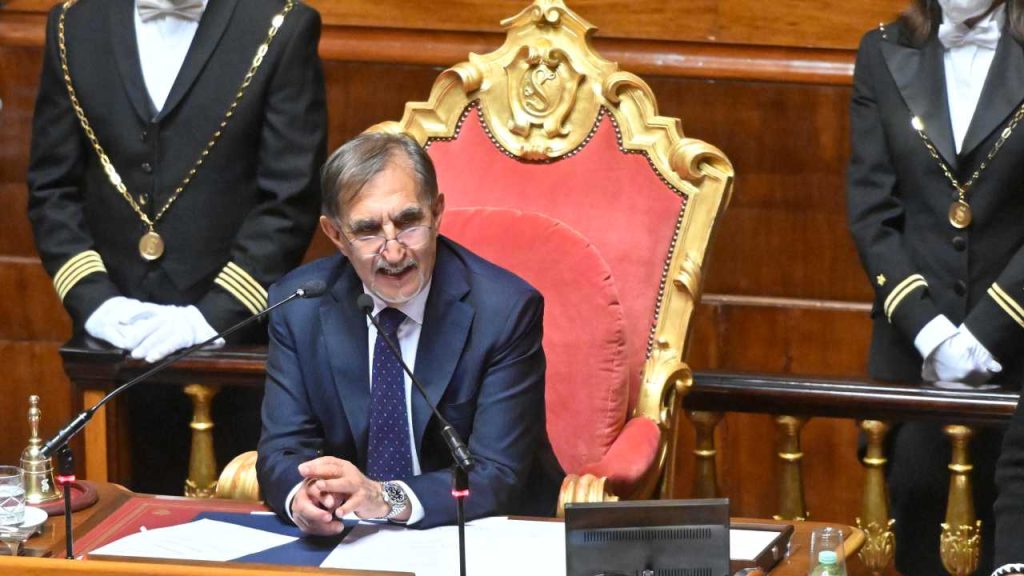 Le prime parole del nuovo presidente del Senato Ignazio La Russa