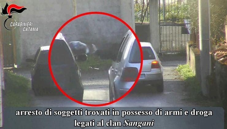 Immagini dal blitz di questa mattina