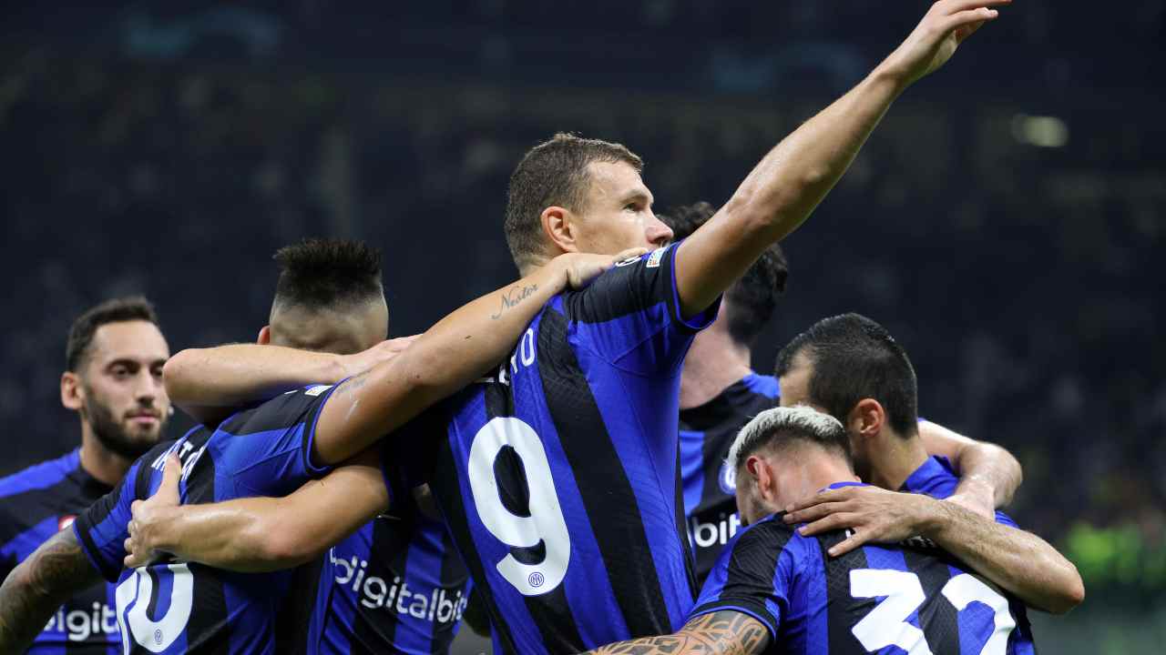 L'Inter festeggia il gol