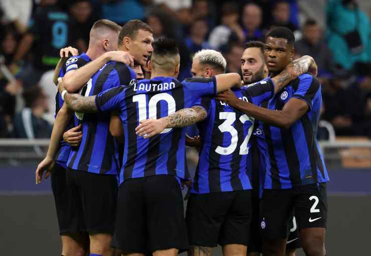 L'Inter festeggia il gol