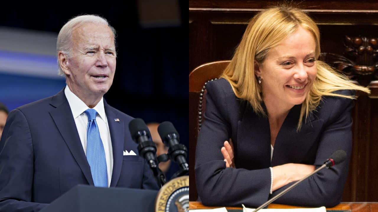 Joe Biden e Giorgia Meloni