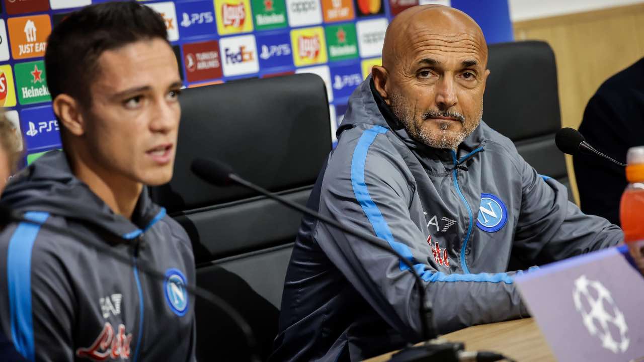 Luciano Spalletti e Giacomo Raspadori