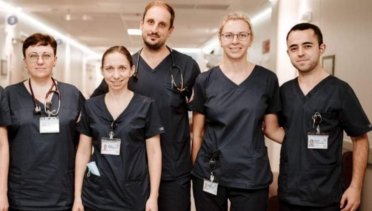 Oksana e il team dell'ospedale pediatrico
