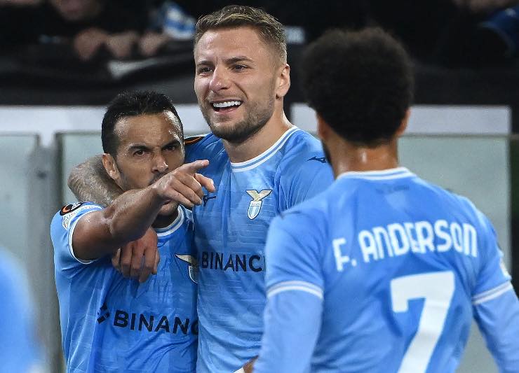 Pedro, Immobile e Anderson esultano