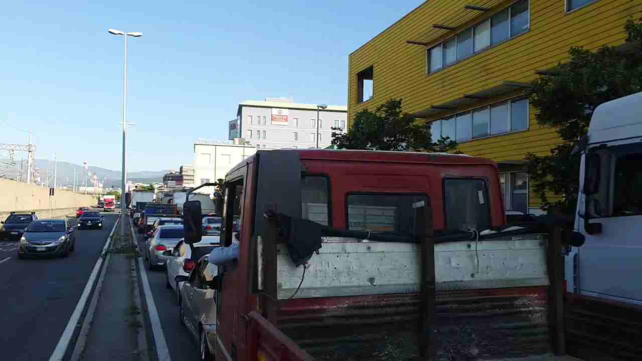 Un tratto della sopraelevata Aldo Moro