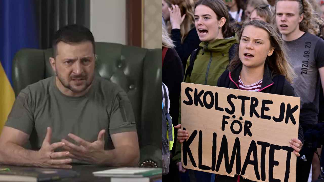 Volodymyr Zelensky e Greta Thunberg