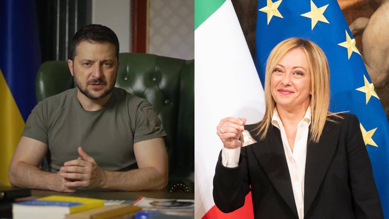 Zelensky e Giorgia Meloni
