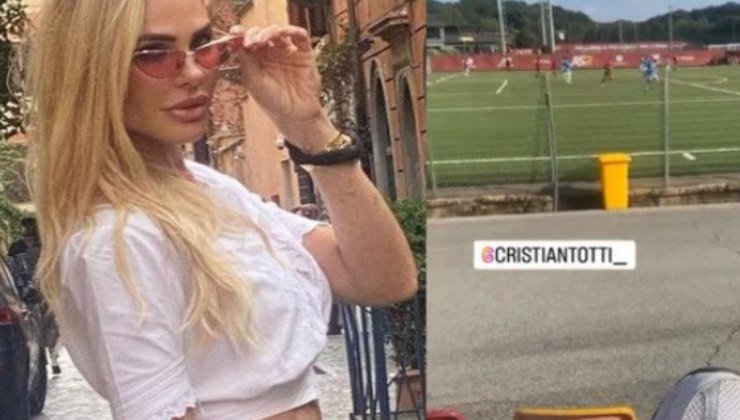 Ilary Blasi torna allo stadio per tifare il suo uomo