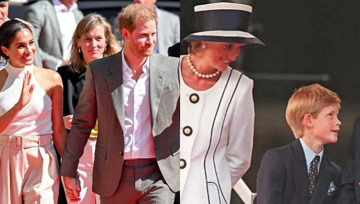 Harry con Diana e Meghan 