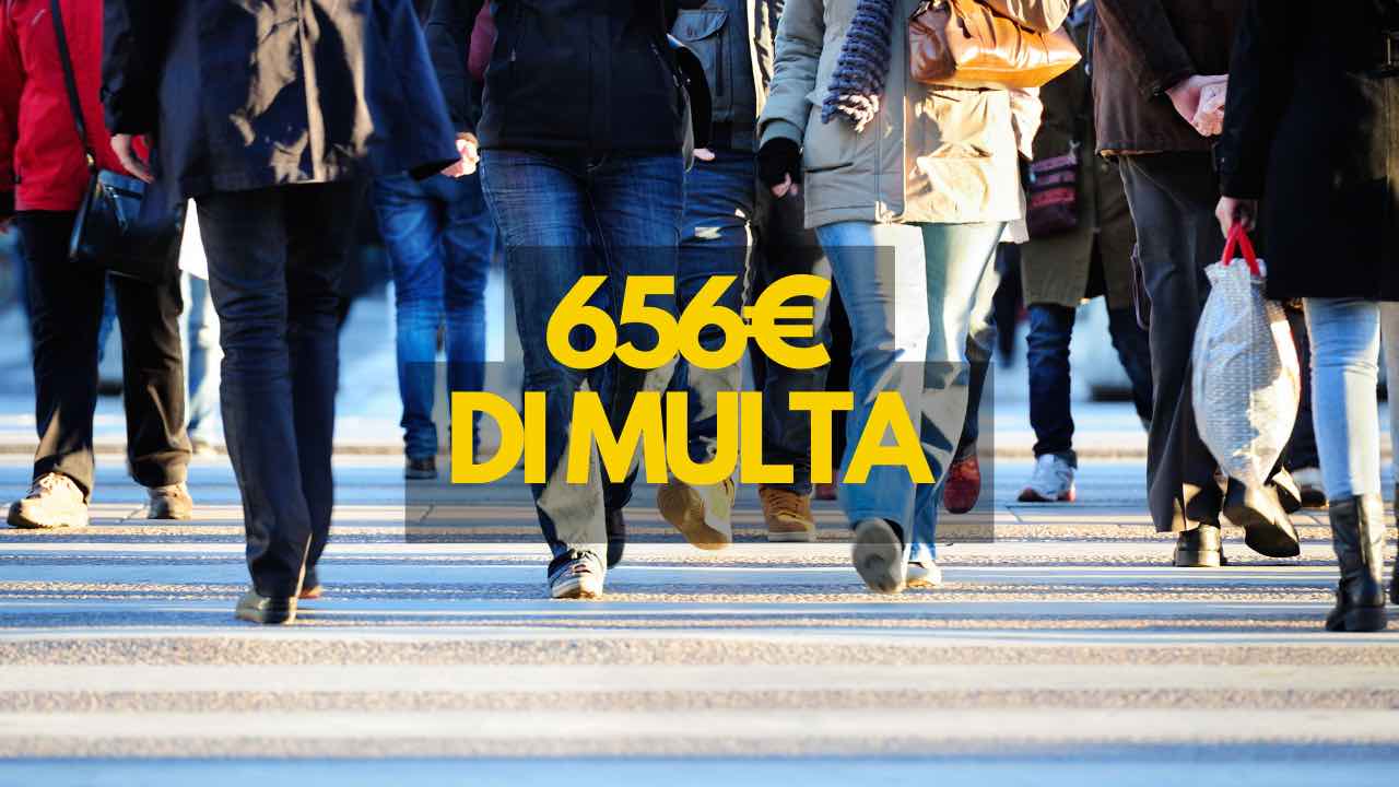 multa sulle strisce pedonali