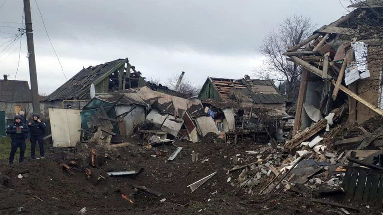 Case distrutte in Ucraina