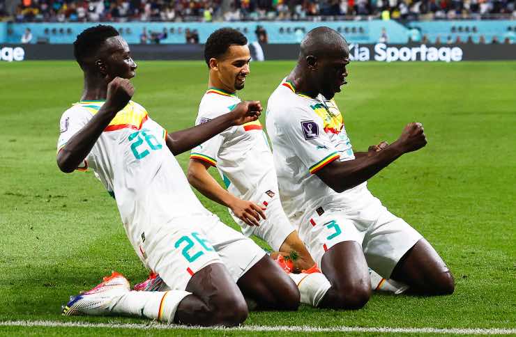 Festeggiano i giocatori del Senegal