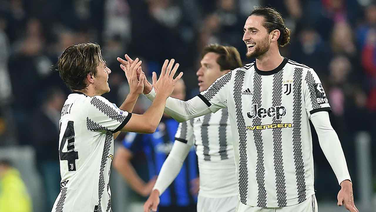 I giocatori della Juventus esultano