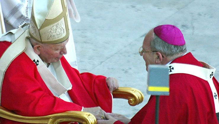 Il Cardinale Ricard con Giovanni Paolo II