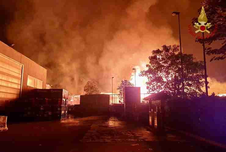 Incendio a Villastellone