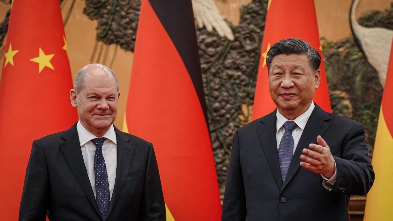 cancelliere tedesco e presidente cinese