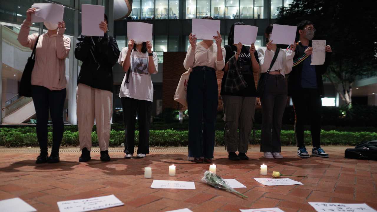 Shanghai, protesta Università