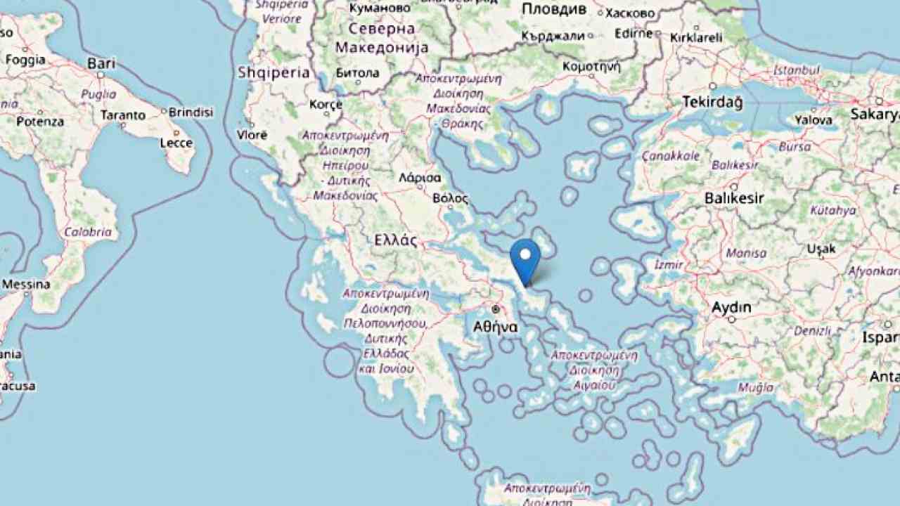 Terremoto nell'isola di Evia