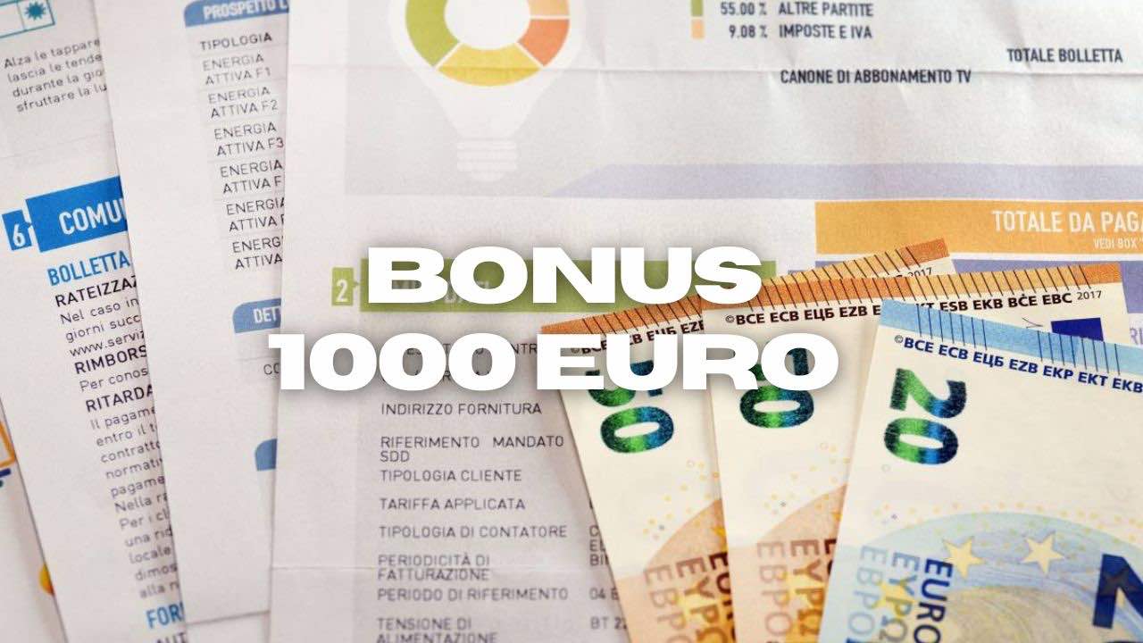 bonus mille euro caro bollette