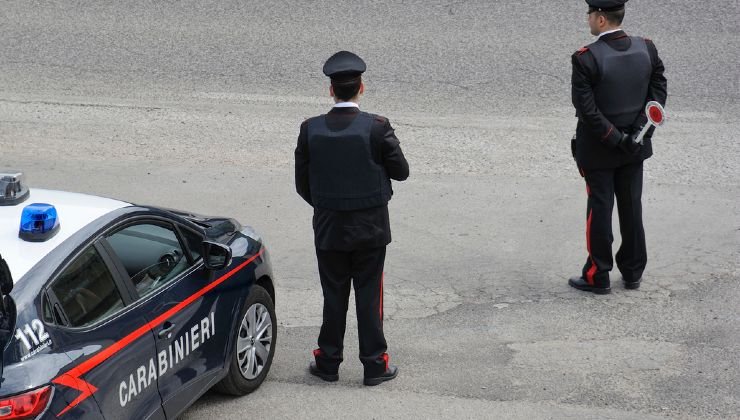Posto di blocco dei carabinieri