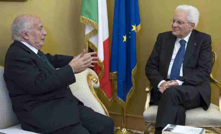 Gerardo Bianco con Mattarella