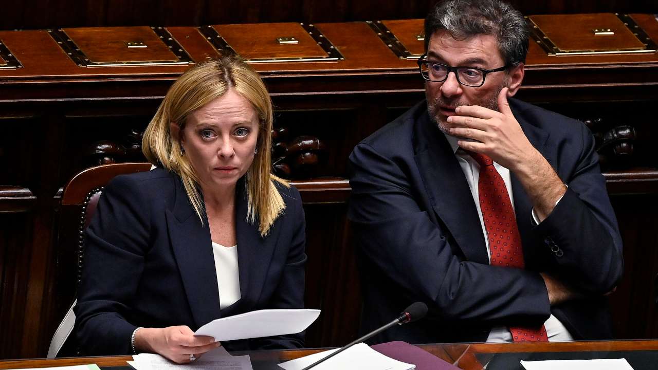 Giorgia Meloni e Giancarlo Giorgetti