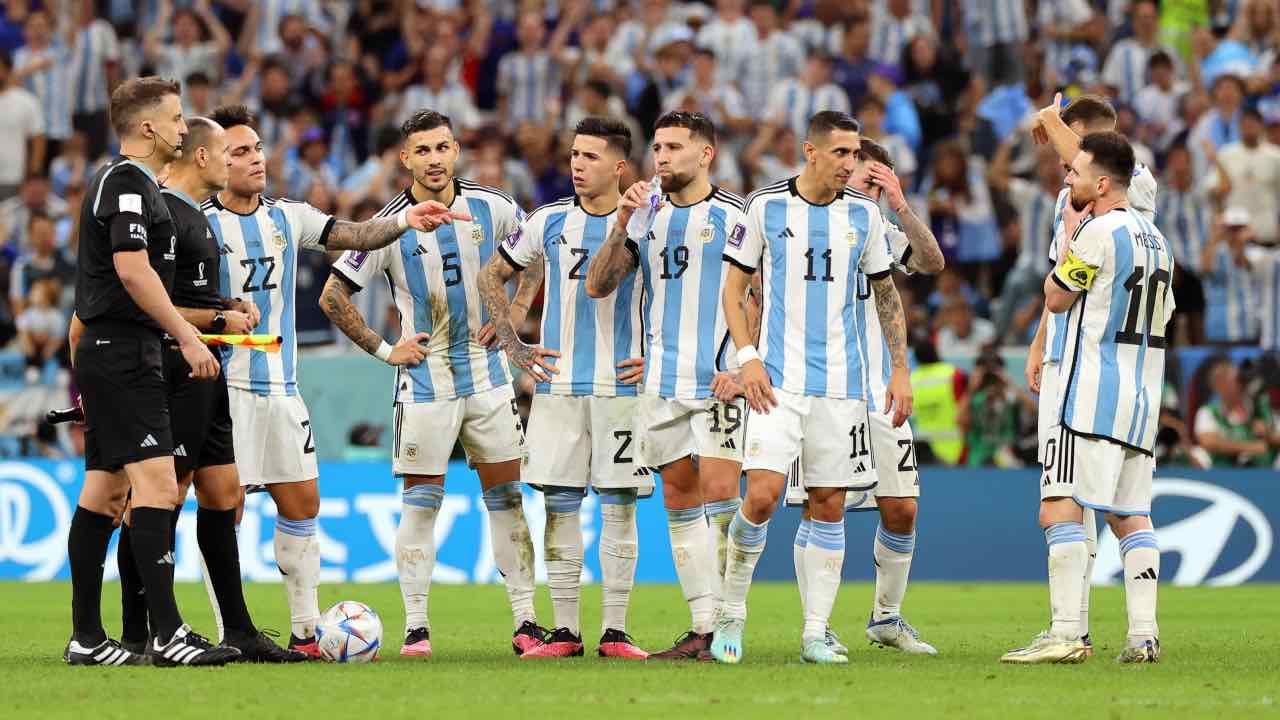 I giocatori dell'Argentina