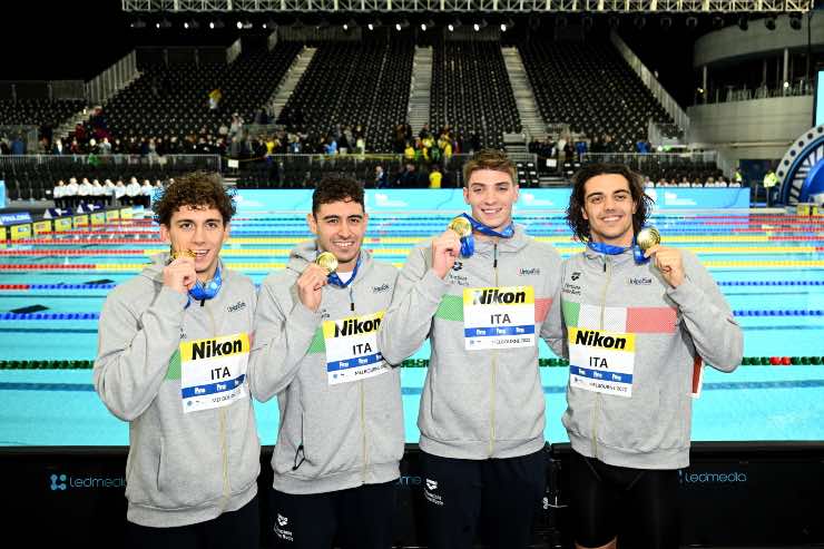 Paolo Conte Bonin, Leonardo Deplano, Alessandro Miressi e Thomas Ceccon