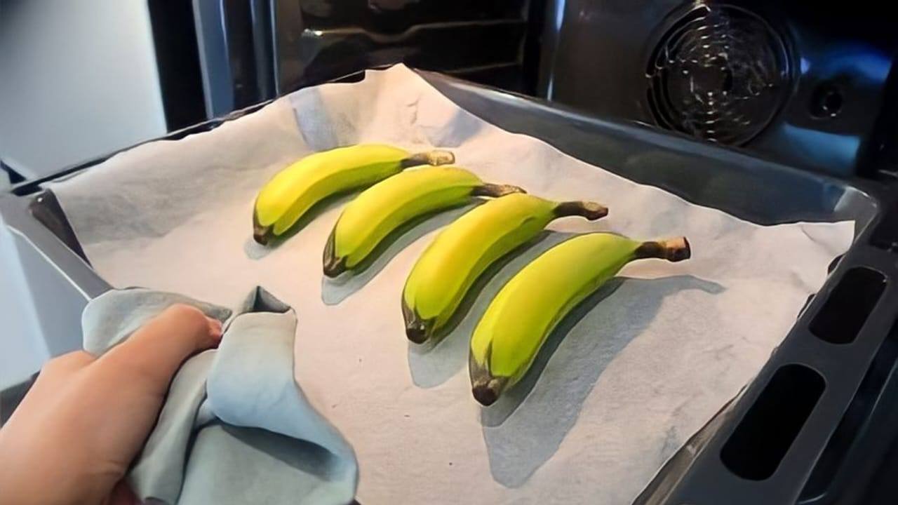 Quattro banane in forno