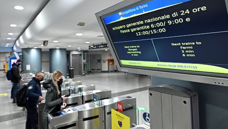 Sciopero alla metro di Torino