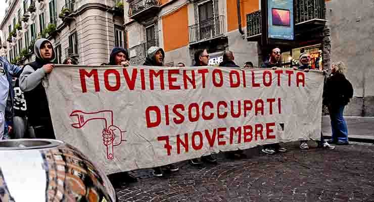 Manifestazione di disoccupati a Napoli