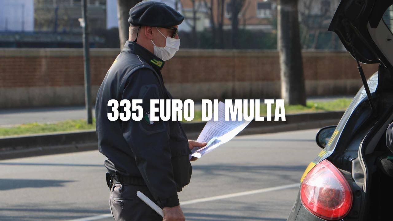 multa se non hai documento