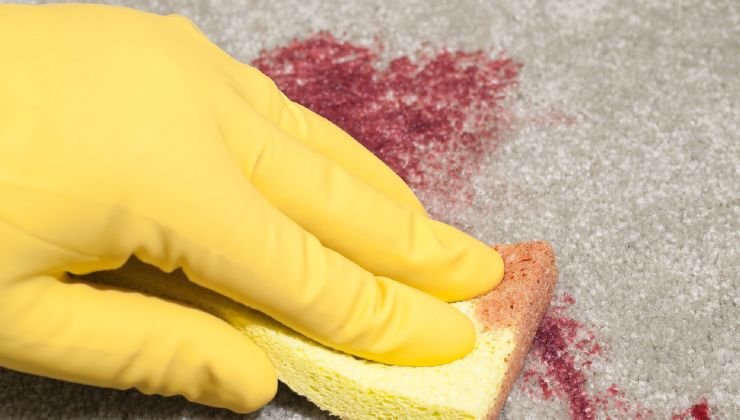 Pulire la macchia di vino