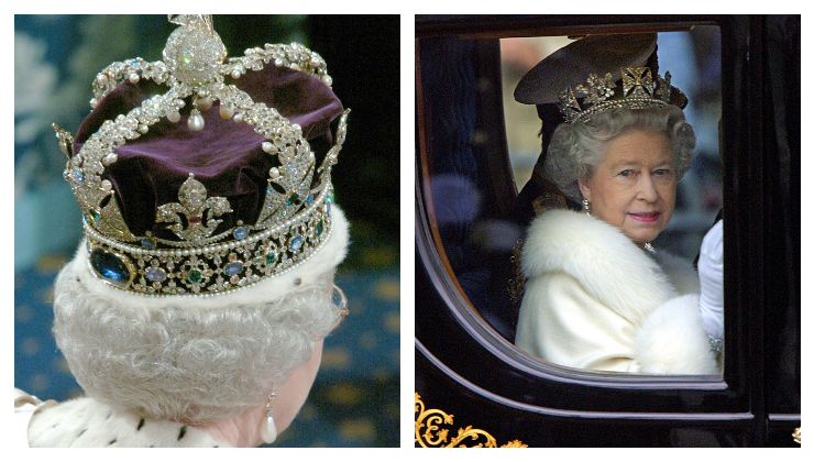 Regina Elisabetta con le sue Corone 