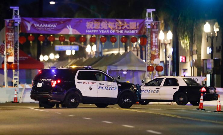 Auto della polizia a Monterey Park