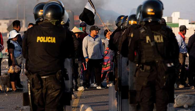 Blocchi stradali in Perù 