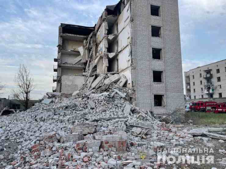 Edificio distrutto da un missile