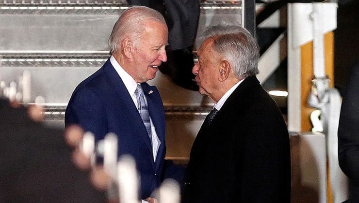 Joe Biden con il presidente messicano Andres Manuel Lopez Obrador