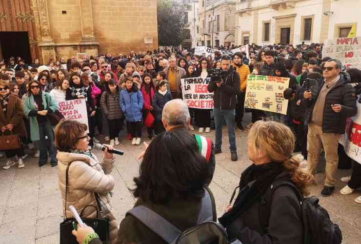Manifestazione contro la mafia a Castelvetrano